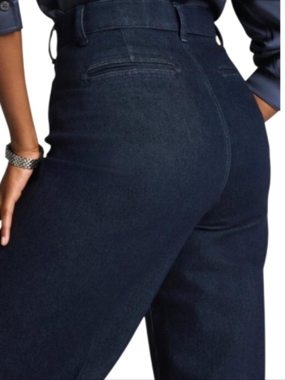Spanx Wide-Leg High-Rise Trouser Denim Jeans-NWT - Picture 3 of 14